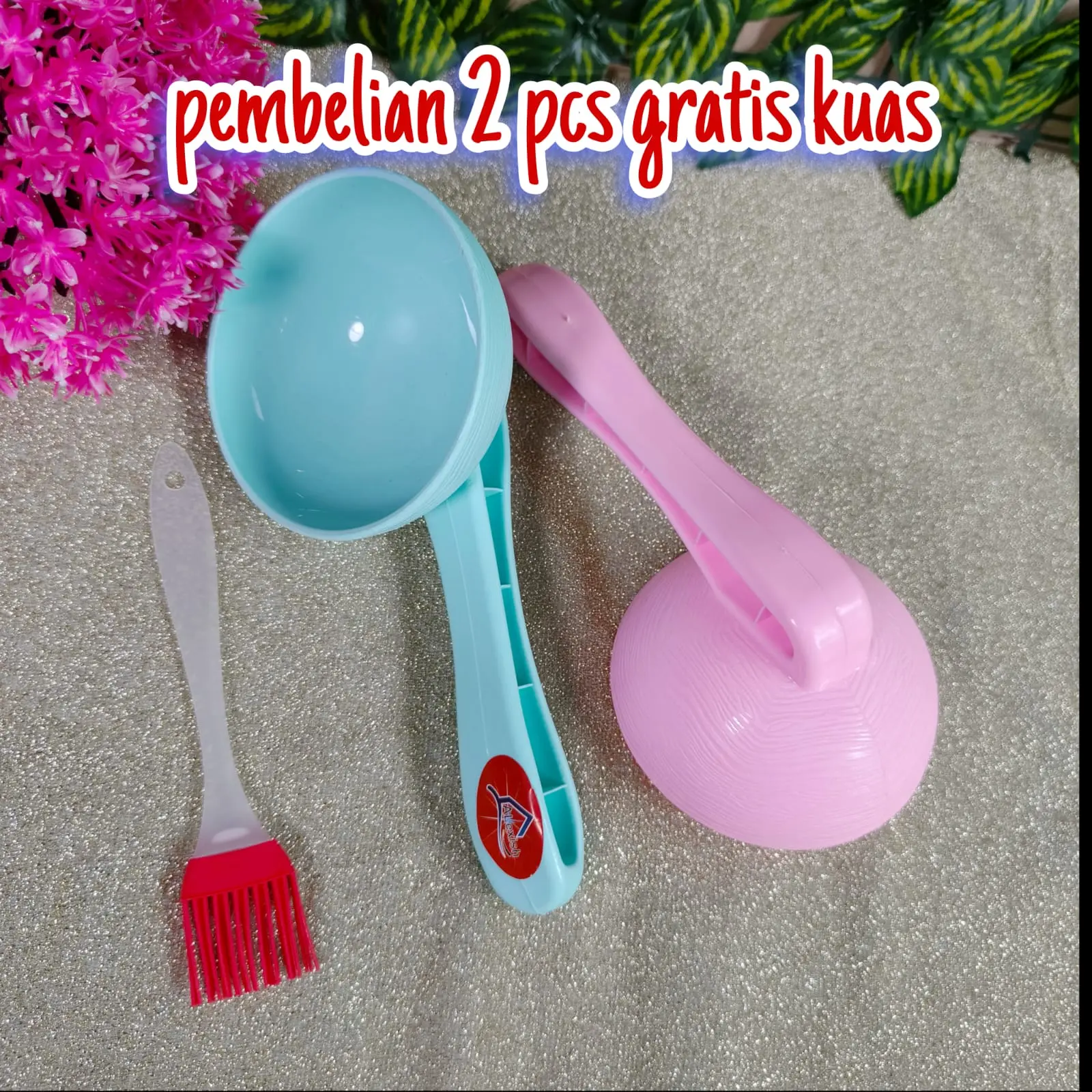 Murah 2 Pcs Cetakan Nasi Cetakan Bento Centong Nasi Praktis Gratis Kuas Kitchenware