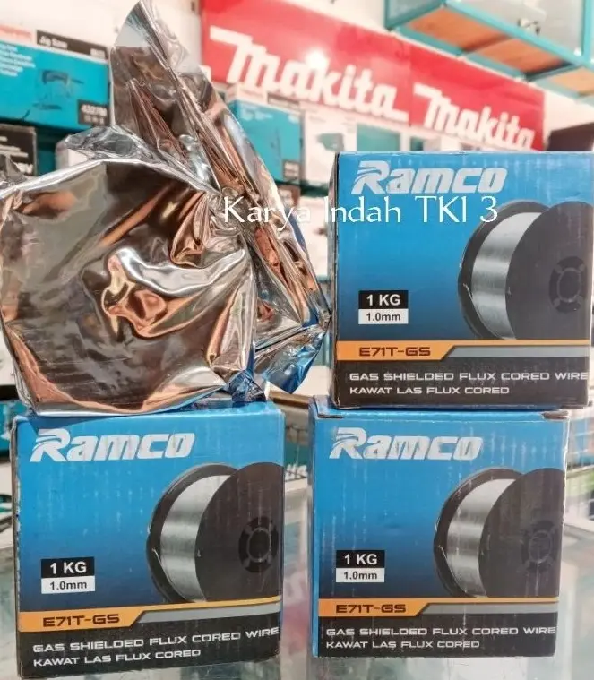 Redbo Kawat Las Self Shieded Flux Core 0.8 Mm MIG Tanpa Gas Gasless Less Co E71T 1KG Fluxcore Fluxcore 1