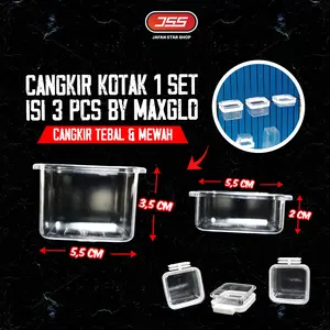 Cangkir CEPUK MAXGLO KOTAK BESAR ISI 3 | MAXGLO BELGIA TEMPAT PAKAN DAN MINUM BURUNG
