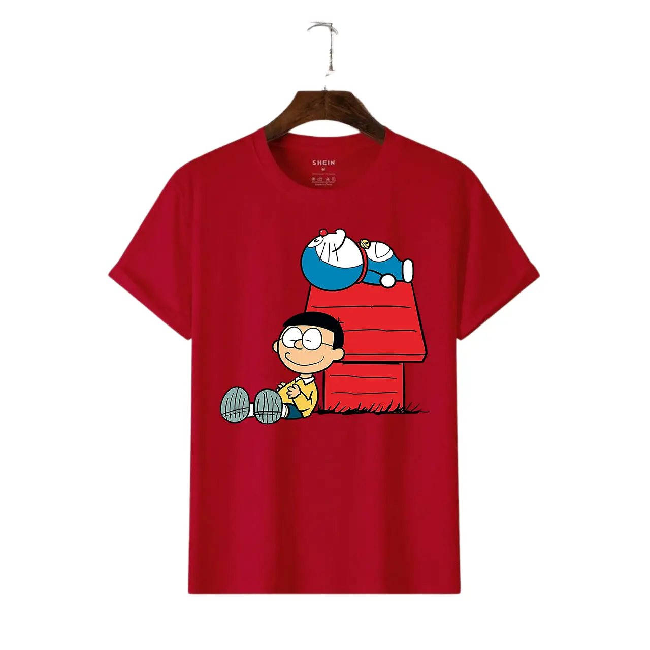 Kaos Cewek Cowok Keluarga Ayah Anak Ibu Emon Collection Bahan Katun Lengan Pendek combed baju T-shirt Dewasa Merah Top Wanita Panjang Distro