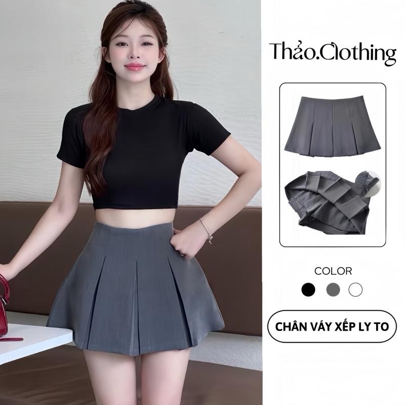 Chân Váy Nữ Xếp Ly To Chất Đẹp Có Quần Bảo Hộ • Thảo.Clothing • Bản thường MS024 - Bản Premium MS023