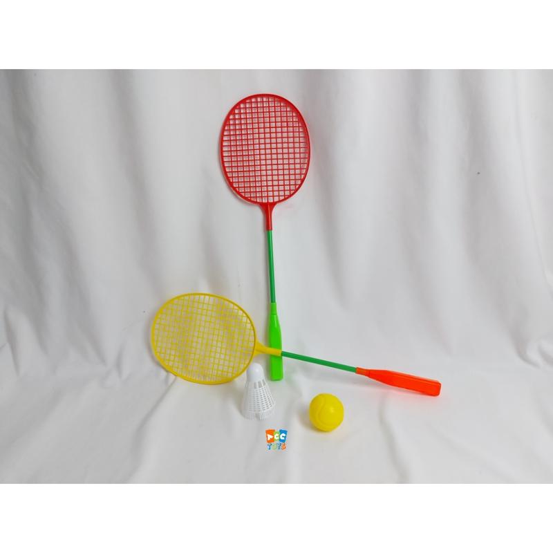 Mainan Anak Raket Plastik Badminton 2 PCS Panjang 45 cm 1