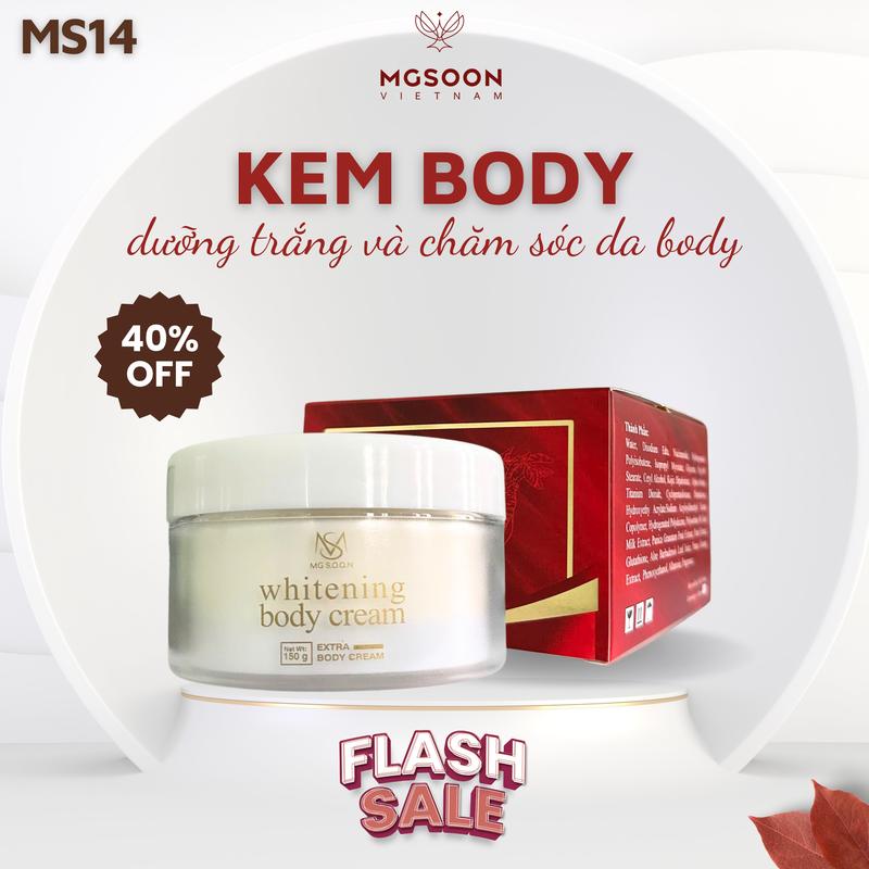 KEM BODY DƯỠNG TRẮNG DA 150G - MG SOON - Whitening Body Cream Dưỡng Da Toàn Thân Không Bết Rít Không Lộ Vân Kem Nam Nữ Women Skincare