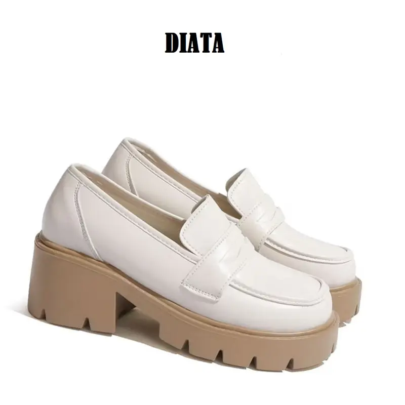 DIATA Sepatu Wanita Loafers Korean style Casual Shoes Kerja Kekinian Docmart Oxford 5