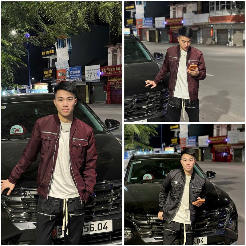 Áo Khoác Trần Bông AG27 Trần Bông 3 Lớp Họa Tiết Mix Túi Hộp 2 Mầu Thời Trang Nam