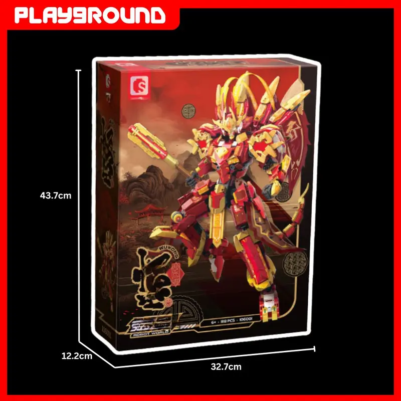 sembo block mecha Mainan Rakit Sun Wu Kong Kera Sakti 106001 Mainan Hadiah Anak Blok Toys bricks 4