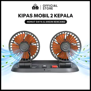 [EXCLUSIVE LIVE] Kipas Angin Mobil 2 Kepala 12 Volt 24 Volt / Kipas Pendingin Mobil Truck Kipas Dashboard Mobil Multifungsi 360 Derajat