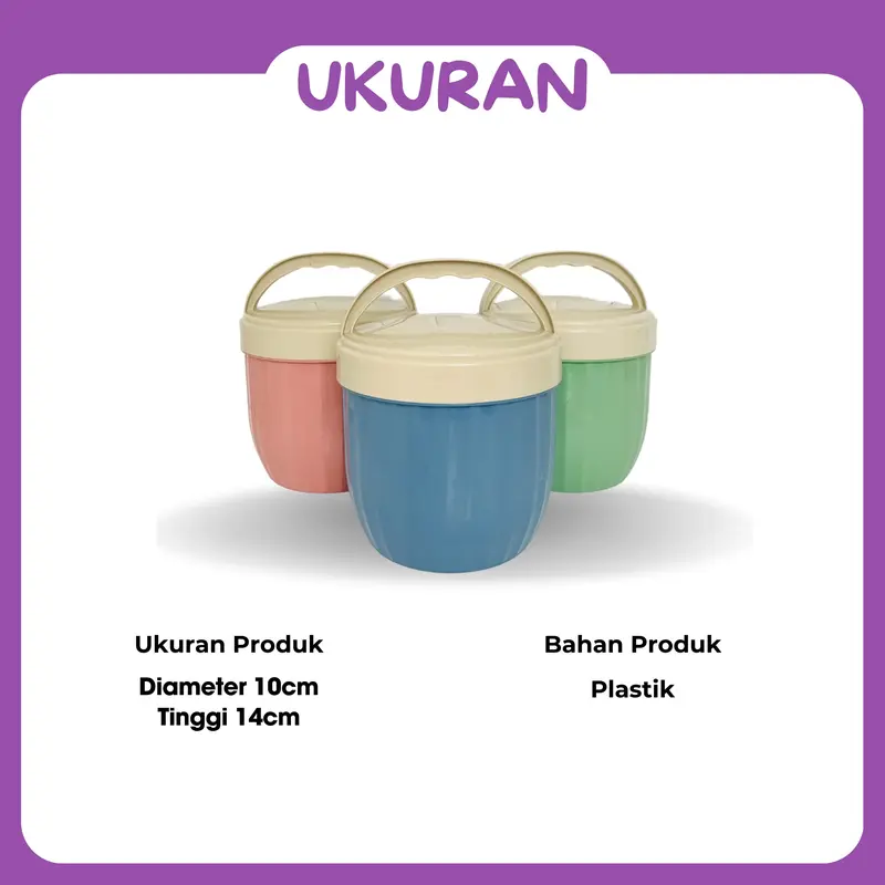 SUSAN - (6pcs) Rantang Samyang Retro - Rantang Tunggal Rantang Makan Kitchenware rantang  plastik 1