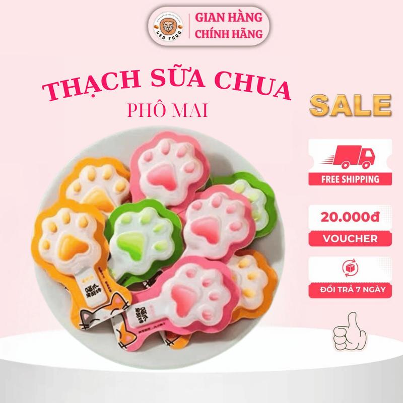 Thạch sữa chua phô mai, Thạch hình chân mèo, Thạch que kem, Trái cây 3D - thơm ngon trọn vị - Ăn Vặt Leo Food