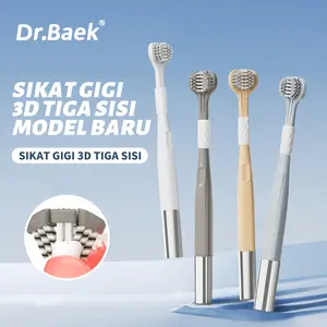 Dr.Baek Sikat Gigi Premium 3D Tiga Sisi Model Baru dengan Aksi Pembersihan Efisien Bulu Sikat Spiral Lembut dan Elastis Terinspirasi Kemewahan Mulut