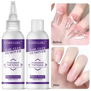 Penghilang Lem Kuku 120ml Perlengkapan Lem Kuku Penghilang Lem Kuku Perlengkapan Ujung Kuku Penghilang Mudah
