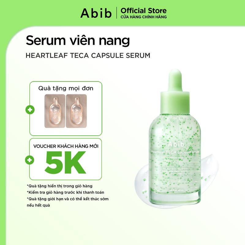 Abib x Cha Eun-woo Tinh chất viên nang diếp cá làm dịu da Abib Heartleaf TECA capsule serum Calming drop 50ml