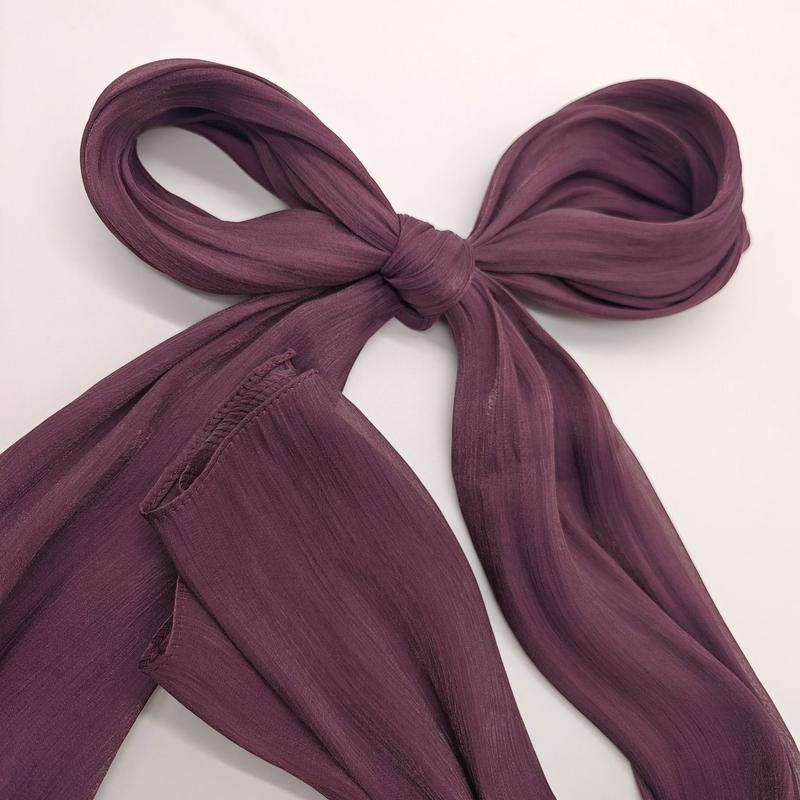 Product Introduction of Summer New Solid Color Soft and Shiny Silk Scarf Long Scarf Headscarf Shawl 17