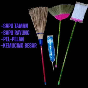 SATU PAKET ALAT KEBERSIHAN:Sapu taman/sapu rayung/pel-pelan & kemucing plastik besar. SATU PAKET ALAT KEBERSIHAN:Sapu taman/sapu rayung/pel-pelan & kemucing plastik besar.
