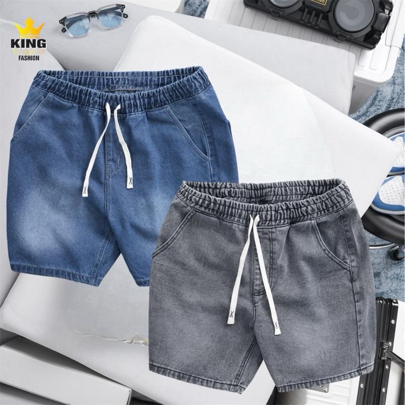 COMBO CHÍNH PHẨM QUẦN SHORT JEAN COTTON LƯNG THUN CAO CẤP_Chất vải Jean cotton dày mềm mịn