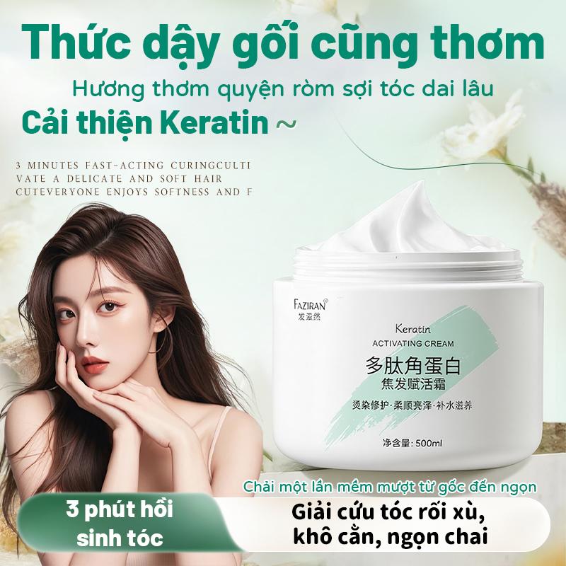 Mặt nạ tóc và dầu dưỡng chứa peptide và keratin, chăm sóc tóc, dầu gội chăm sóc tóc, phục hồi tóc khô xơ, làm mềm tóc, điều trị da đầu, duỗi tóc, 500 ml