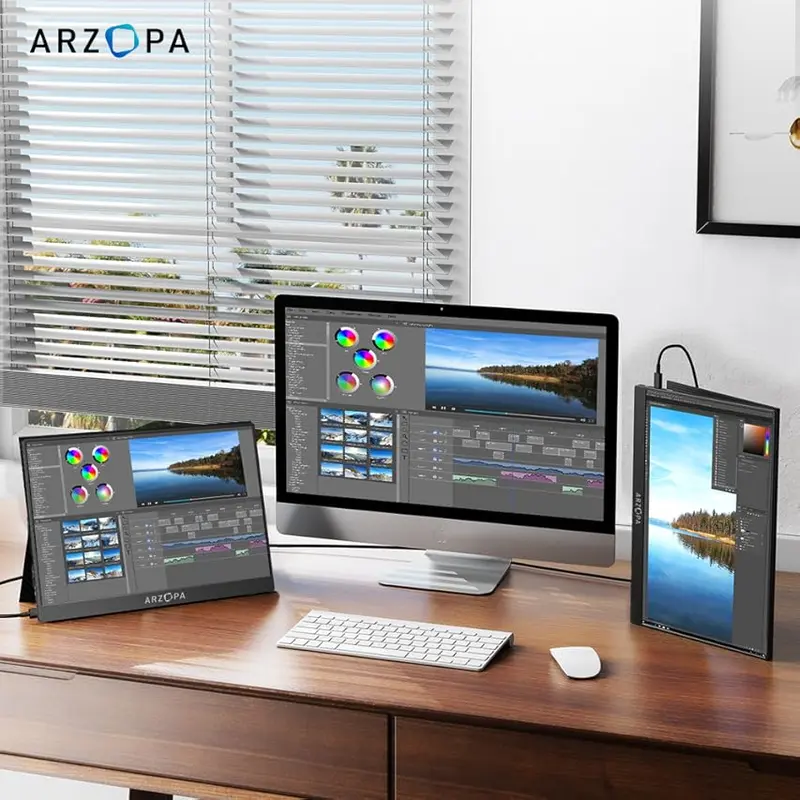 Arzopa Z1FC 144Hz Màn hình chơi game Cầm Tay ,16.1 inch, Tương thích với iPad, PC, Mac, Điện thoại, Xbox, PS4, Mỹ-C HDMI 7