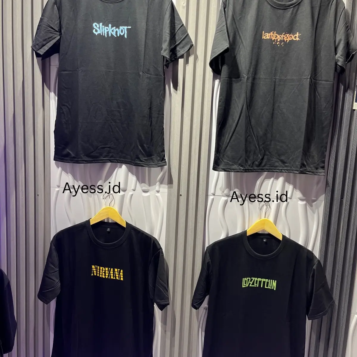 PAKET 4 PCS 100 KAOS DISTRO PRIA MOTIF SIMPLE BAND BISA COD