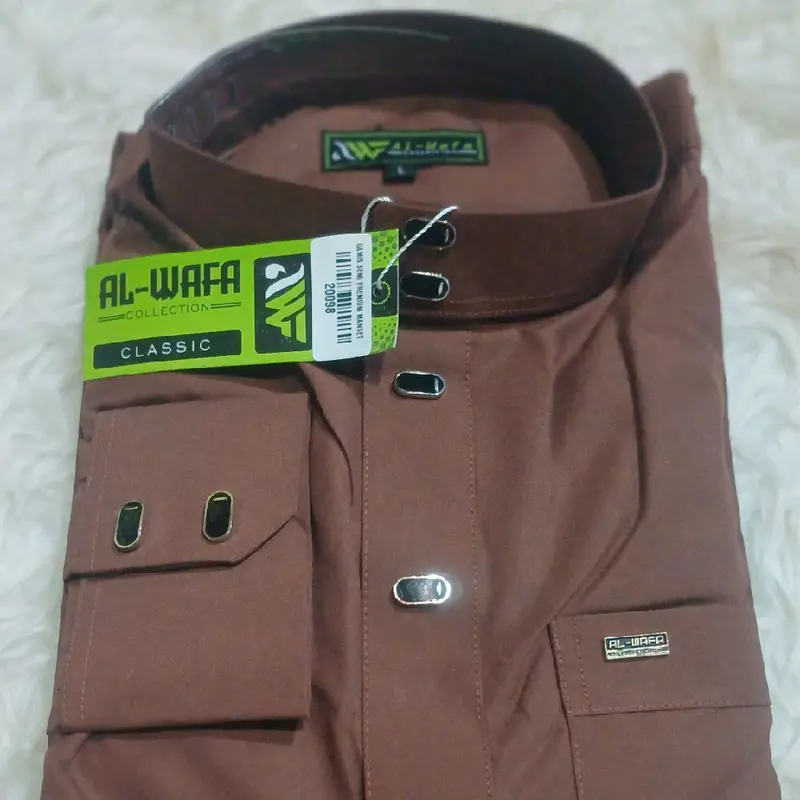 Gamis dewasa al wafa uk S,M,L,XL,gamis dewasa,gamis laki laki,jubah laki laki,jubah dewasa Muslim Pria 5
