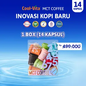 Cool-Vita 1 Big Box MCT Coffee Capsule isi 14 Kapsul - Minuman Kopi Latte 7 Varian Rasa Mulai 12 Tahun dan Dewasa | Kopi Kapsul Medium Chain Triglyceride Membantu Fokus dalam aktivitas sehari-hari dan lebih bertenaga | BPOM & HALAL