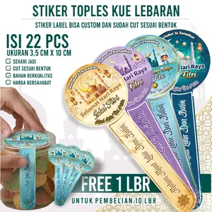 Stiker Segel Toples Kue Lebaran Isi 44 Pcs Sticker Lebaran