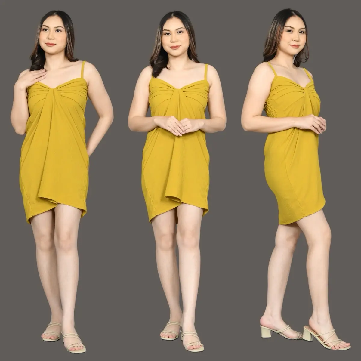 HELEN DASTER SEXY PENDEK - DRESS PANTAI BELAHAN DADA TANPA LENGAN