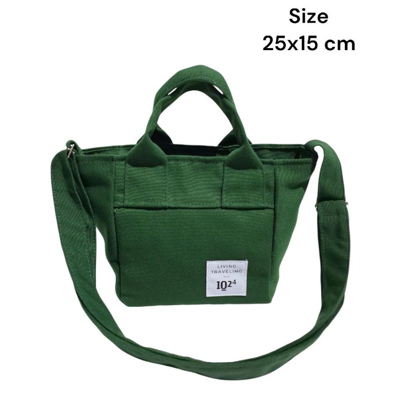 TAS SELEMPANG MINI Canvas-handbags TAS polos Wanita jinjing/Tas DAILY Cream Wanita 1