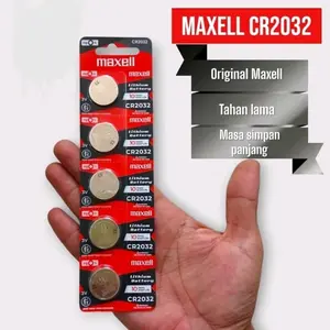 BATERAI MAXELL CR2032 ORIGINAL 1 LEMBAR isi 5 pcs bisa COD