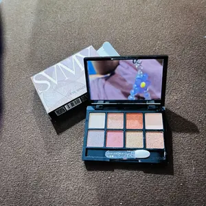 Eyeshadow Palette 8 Colors Matte and Glitter Eye Makeup Waterproof Free Brush LA255