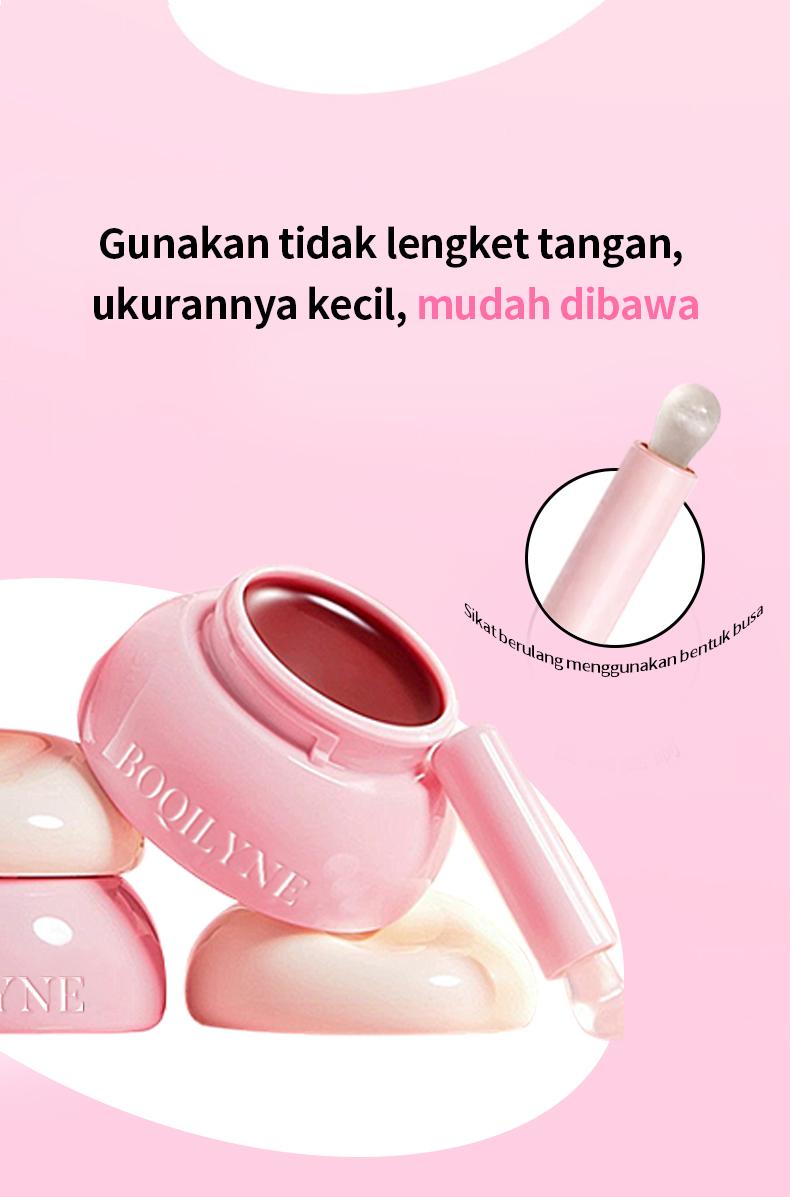 BOQILYNE 2-in-1 Lip & Cheek Gel! Sapuan Mudah, Warna Glow – Tahan Lama Anti Lengket	 Bibir Kosmetik Lipstik