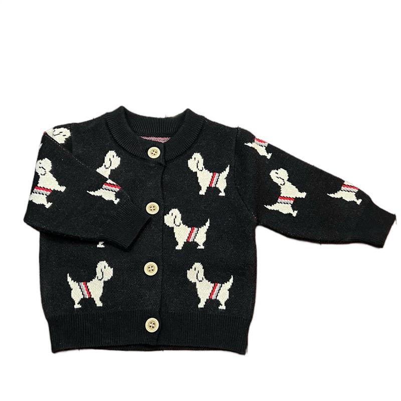 MẸ THÓC Áo len thêu chó thom phong cách Y3327 hàng QCCC by KID CLOTHING