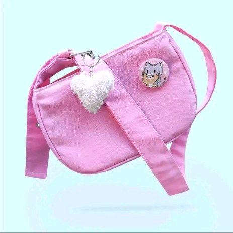 Slingbag Canvas Wanita FDF Slempang Bahu Cremy - Selempang Kanvas 5