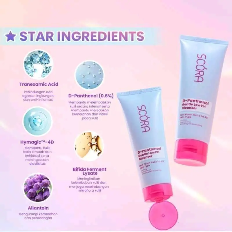 SCORA Moisturizer | Face Wash | Salicyly, Pantenol Cleanser | Pelembab, Mencerahkan, Jerawat 4