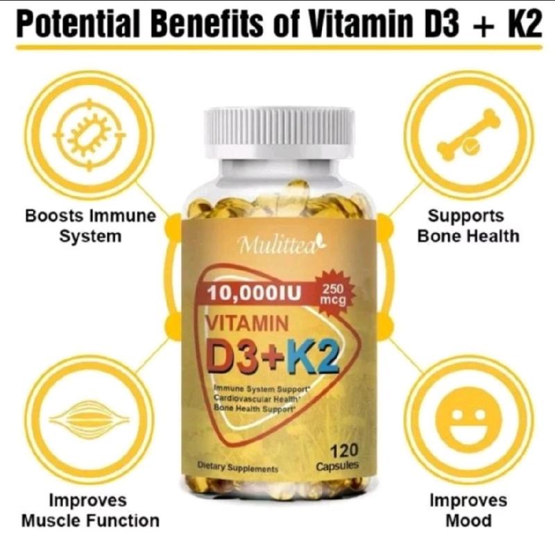 Suplemen Multitea Vitamin D3 K2 10000IU Asli Untuk Tulang dan Sendi 3