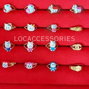 LOCA - CINCIN ANAK EMAS KARAKTER 0,5 GRAM / EMAS MUDA SETENGAH GRAM / CINCIN EMAS MUDA / CINCIN ANAK / PERHIASAN ANAK / JEWELRY ACCESSORIES