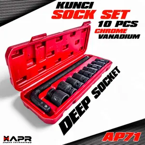 AFFILIATE kunci shock 8 sampai 24 Mata Sok Impact Wrench 1/2 inch dengan kunci L 1/2inch APR JAPAN  AP71