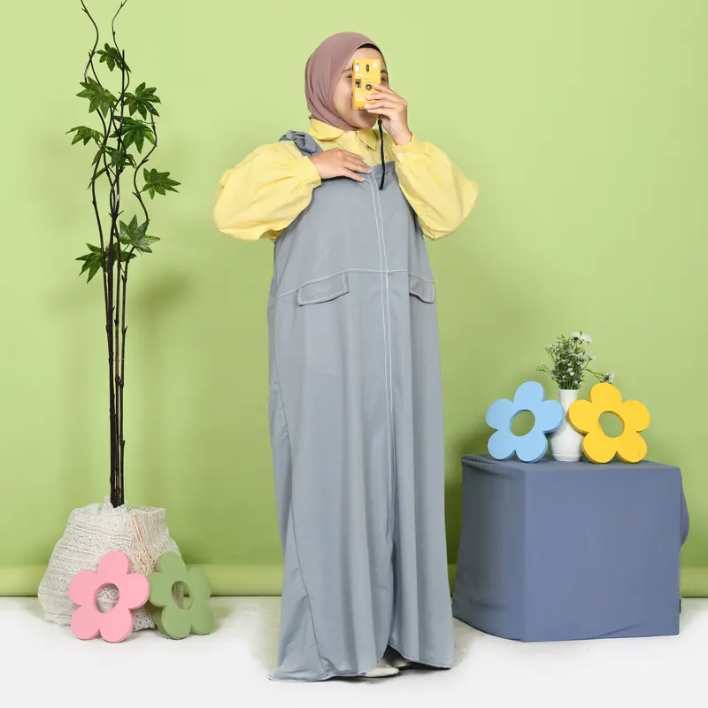Mybamus Gaby Overall Dress Panjang Jumpsuit Wanita Korean Style Baju Gamis 5