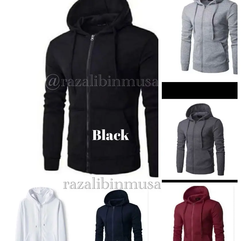 Murah!! Murah..!!Unisex New Arrival Hoodies Exclusive Price. Zipper Hoodies kosong.. (Ready stock)'