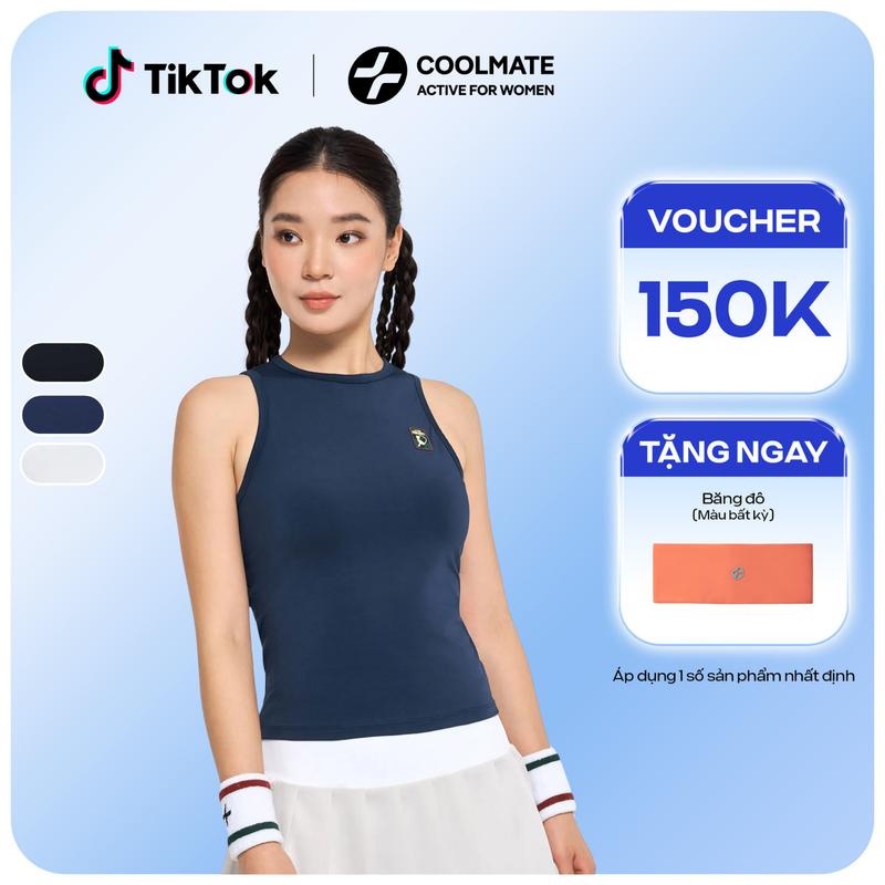 Áo thể thao Tanktop nữ Pickleball/Tennis Smash Shot thấm hút, nhanh khô, co giãn - Coolmate Active For Women