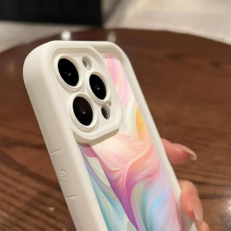 Casing Hp untuk VIVO Y21 Y21s Y21T Y21E Y21A Y21G Y33T Y33s Case pola kabut berwarna Softcase baru HP lunak ganda Kesing pelindung silikon sederhana Casing 6