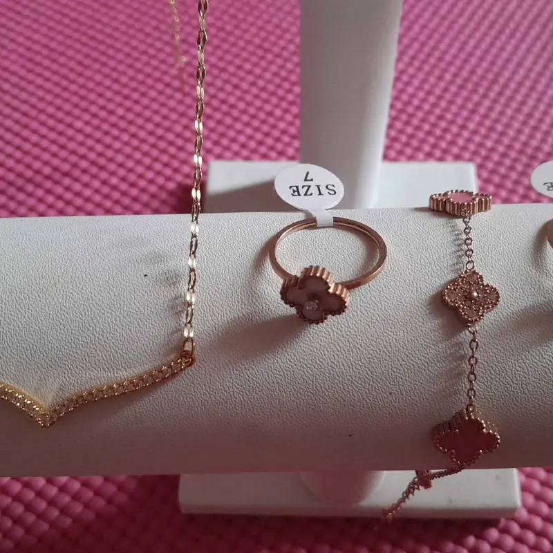 Accessories Titanium 4pcs mix kalung,gelang,cincin,anting 5
