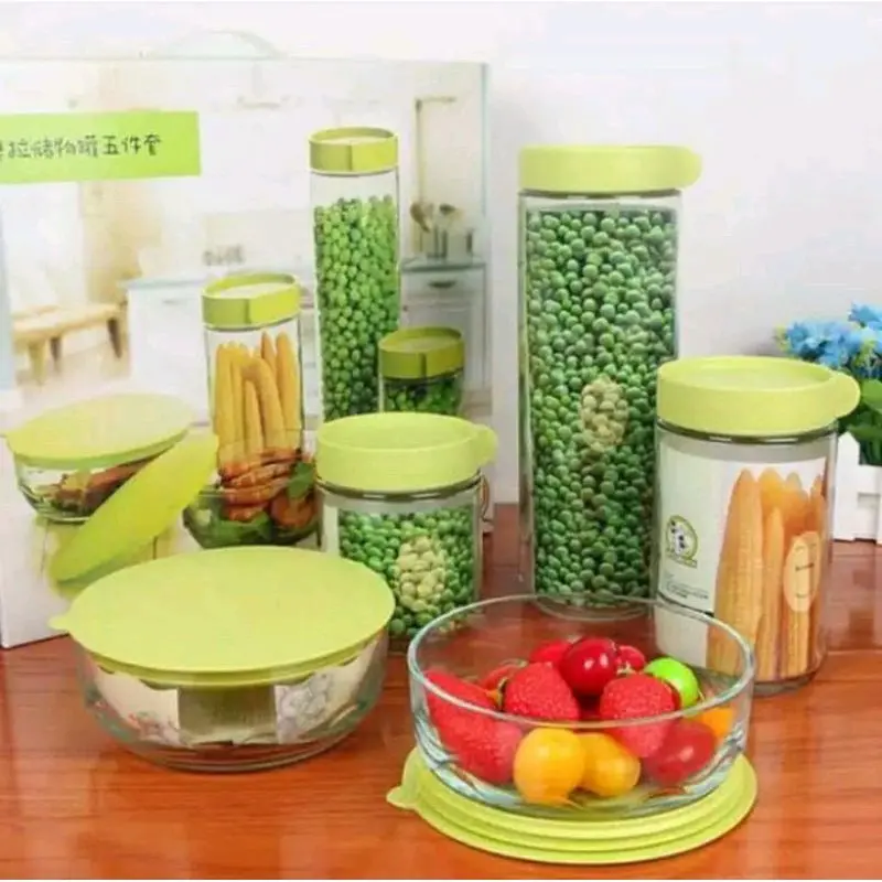 set toples kaca, isi terdiri dari 5pcs