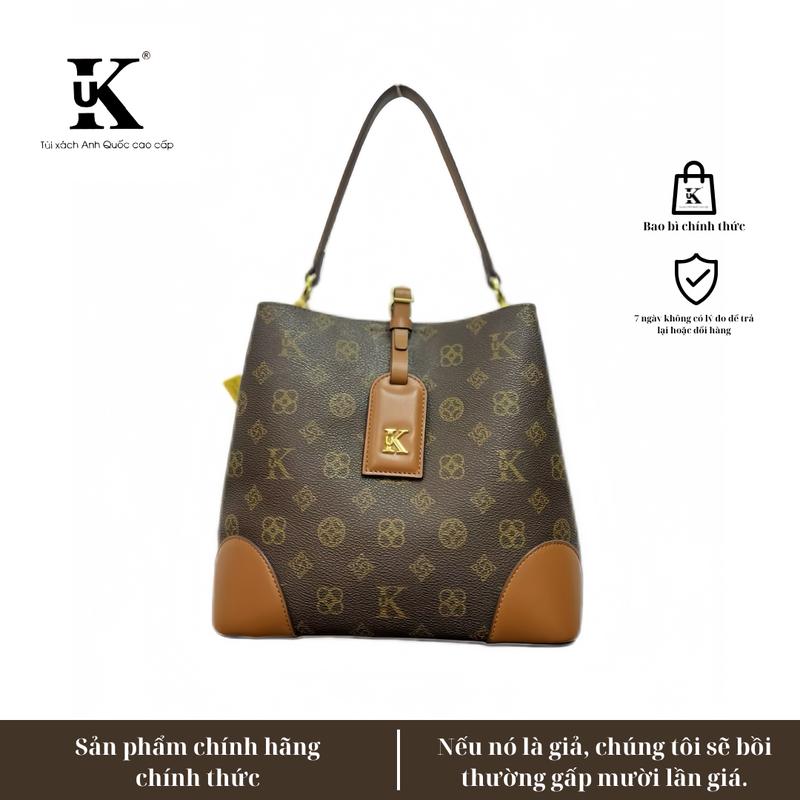  6385 Túi xách UK dáng giỏ xách kèm tag sang trọng cách điệu  đeo vai  Bag Nữ  bảo hành 1 năm về da Bag Nữ Kem 
