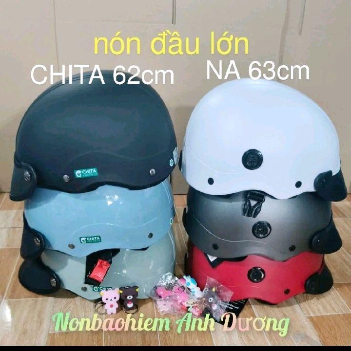 Mũ bảo hiểm cho người đầu lớn chính hãng size 63cm 70-100kg .mua nón tặng móc khóa Helmet