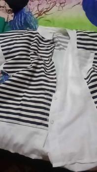 Product Review of kemeja linen premium wanita terbaru atasan wanita terbaru  wanita import Kain Salur Kemeja garis garis atasan wanita dewasa tunik salur from Q**a K**n 0