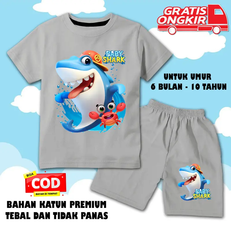 hasuto-setelan anak laki laki / setelan anak perempuan / baju anak karakter usia 6 bulan-10 tahun 76 1