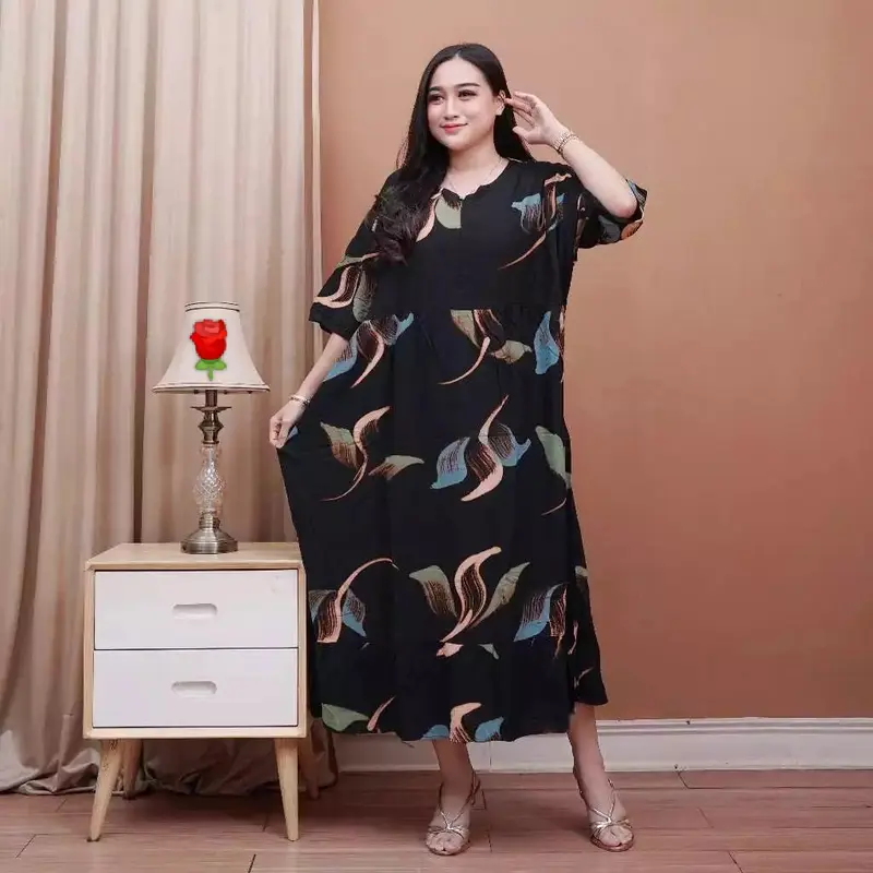 DASTER SUPER JUMBO LD 140CM ADEM DAN NYAMAN BUSUI MOTIF TULIP Rayon 3