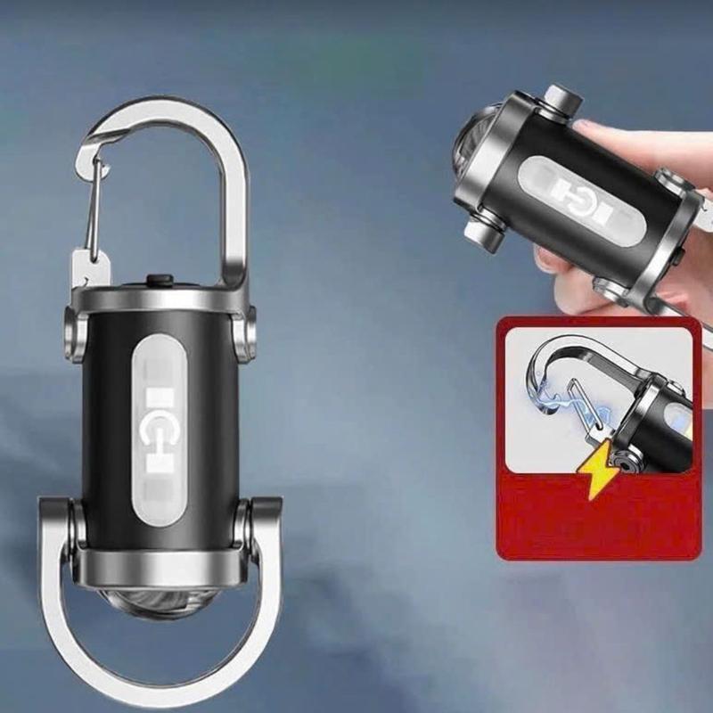Đèn pin LED mini kèm Móc khóa đa năng công nghệ COB siêu sáng kết hợp đèn cảnh…