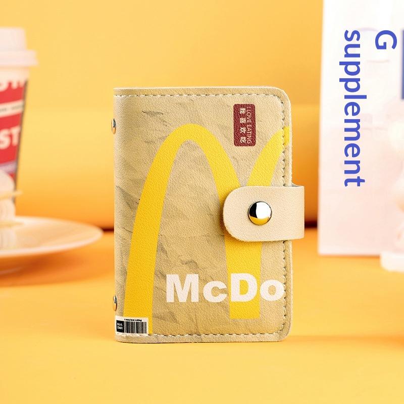 Ví Đựng Thẻ Theme McDonald Dễ Thương Dung Lượng Lớn Nhiều Ngăn Thẻ và Thẻ Căn cước Chất liệu PU Chống từ tính Nam Nữ