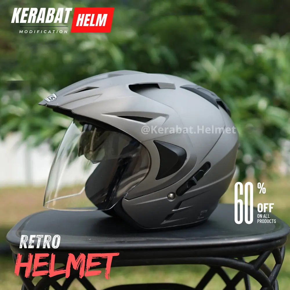 HELM MODEL JP8 DOBEL VISOR SUDAH SNI DEWASA FREE SARUNG HELM + PACKING KARDUS + BUBLE WRAP jpn Motorcyle Supermoto